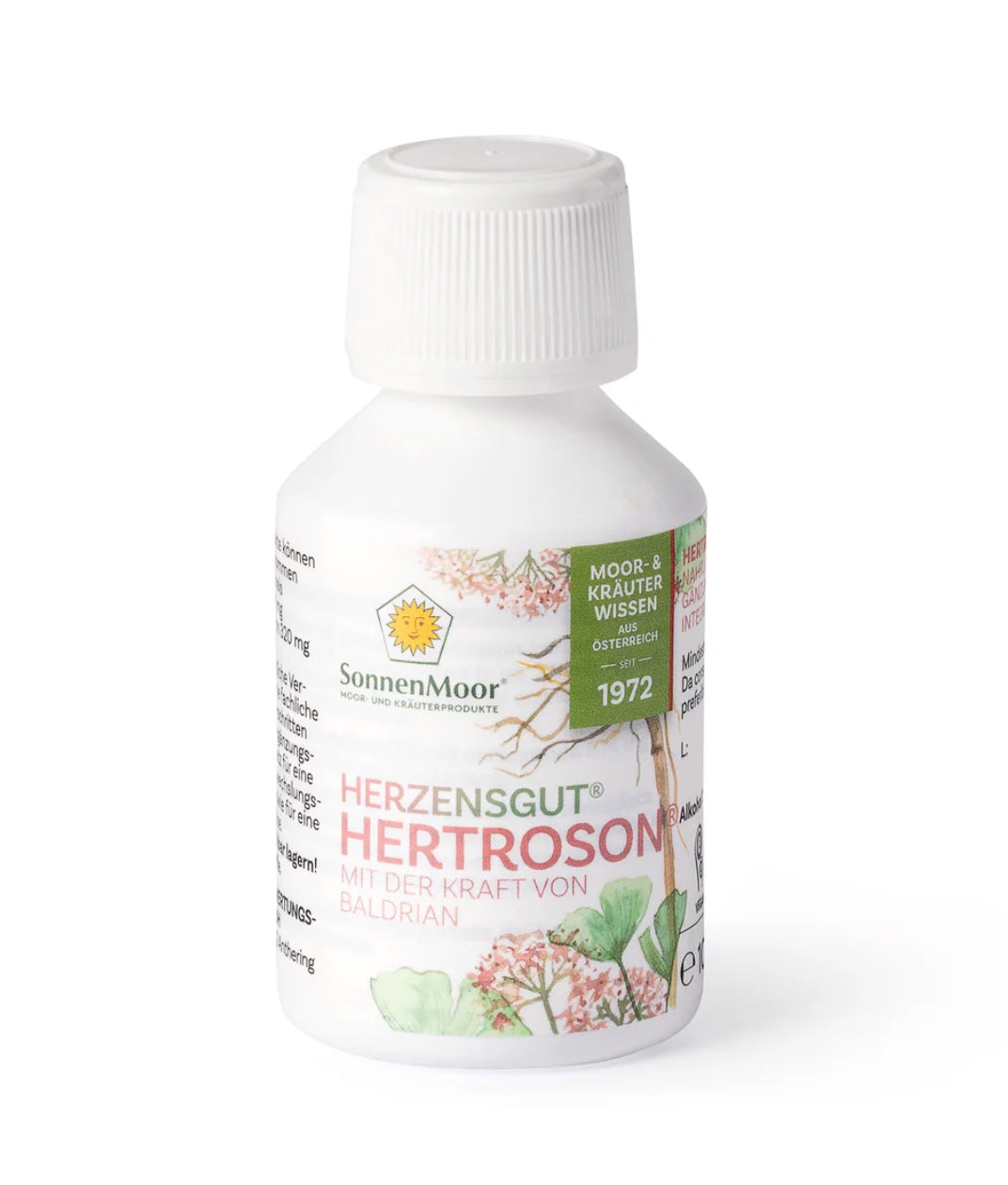 SonnenMoor Hertroson fördert natürliche Entspannung von Herz und Nerven. Beruhigend bei Einschlafstörungen dank Baldrian und weitere Kräuterkraft. Harmonisch entspannen.