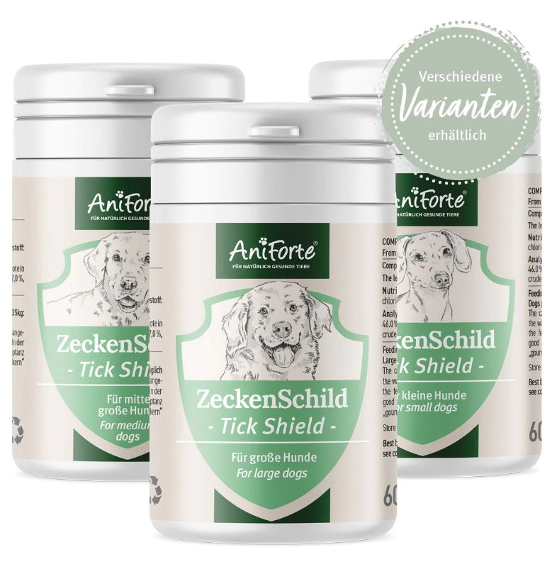 ZeckenSchild mittel grosse Hunde - Effektive Kombination aus Bierhefe