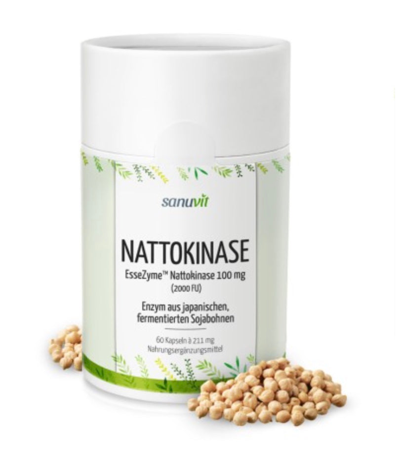 Nattokinase - Natto - EsseZyme™ hochrein - Aktivität 20000FU/g - veganNahrungsergänzungsmittel 
Nattokinase ist eine einzigartige Substanz, die aus der traditionellen japanischen Speise Natto gewonnen wird. Die Küche wird oft als vorbi