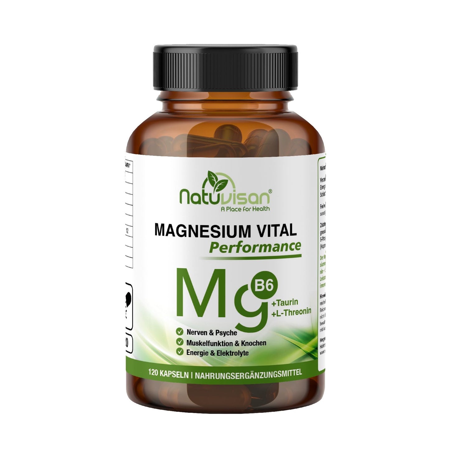 Magnesium Komplex Vital Performance PLUS Taurin, L-Threonin und B6 - 120 Kapseln