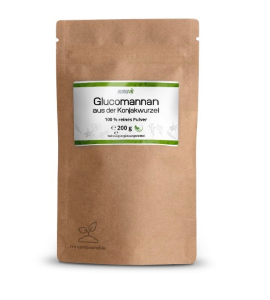 Konjak Glucomannan Pulver Konjakwurzel Ballaststoff - 200gKonjak Glucomannan Pulver Konjakwurzel Ballaststoff - 200g