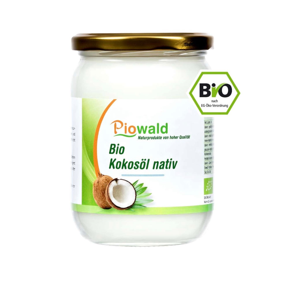 Bio Kokosöl kaltgepresst 50% Laurinsäure - 500 mlKokosöl ist ein vielseitiges und beliebtes Produkt, das aus dem Fleisch der Kokosnuss gewonnen wird. Es hat eine charakteristische weiße Farbe und einen milden, süße