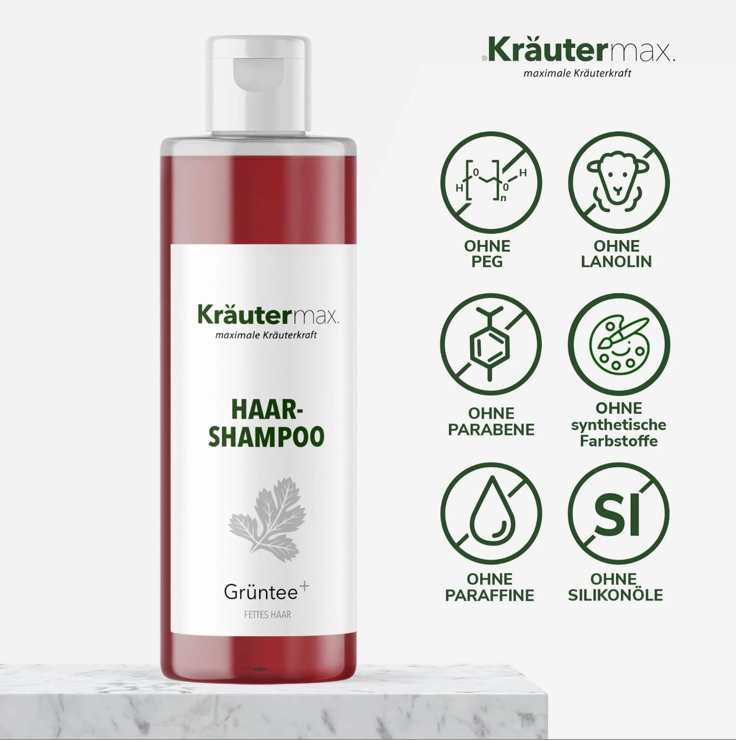 Kräutermax Grüntee Shampoo - 250 ml
