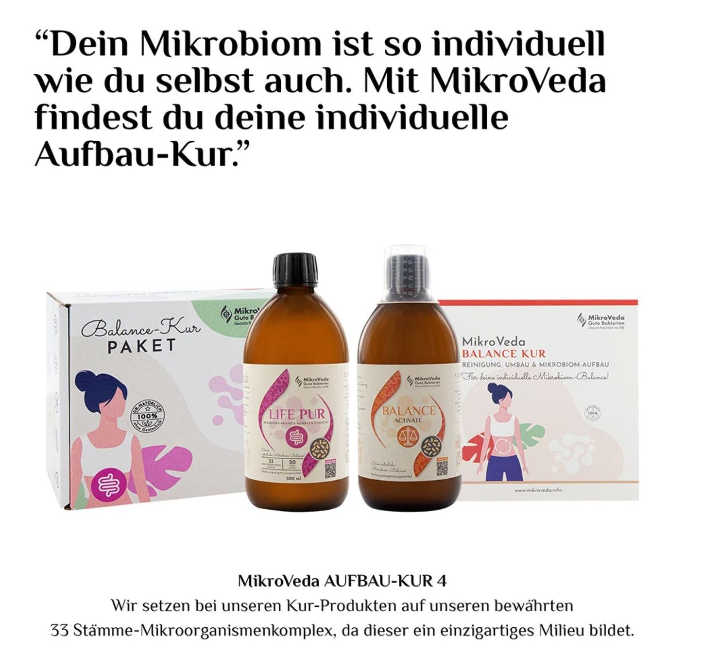 MikroVeda DARM AUFBAU Flaschen für die sensible Mikrobiom-Balance
