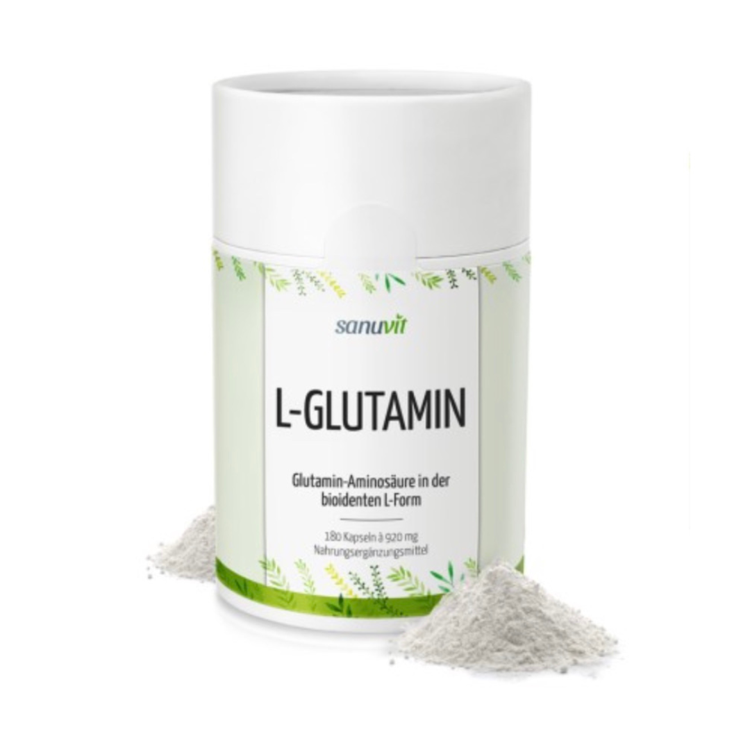 L-Glutamin Kapseln - 100% rein pflanzlich 800 mg - 180 Kapseln