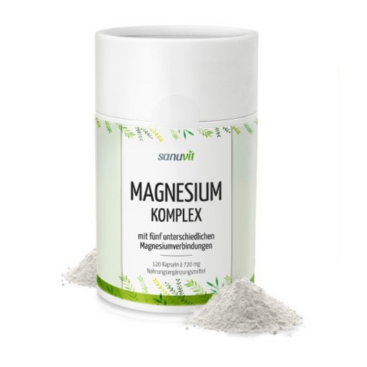 Magnesium Komplex- 5 bioaktive Verbindungen vegan und pflanzlich- 120 Magnesium ist ein lebenswichtiges Mineral, das in vielen Bereichen unseres Körpers eine wichtige Rolle spielt. Es unterstützt die Muskelfunktionen.