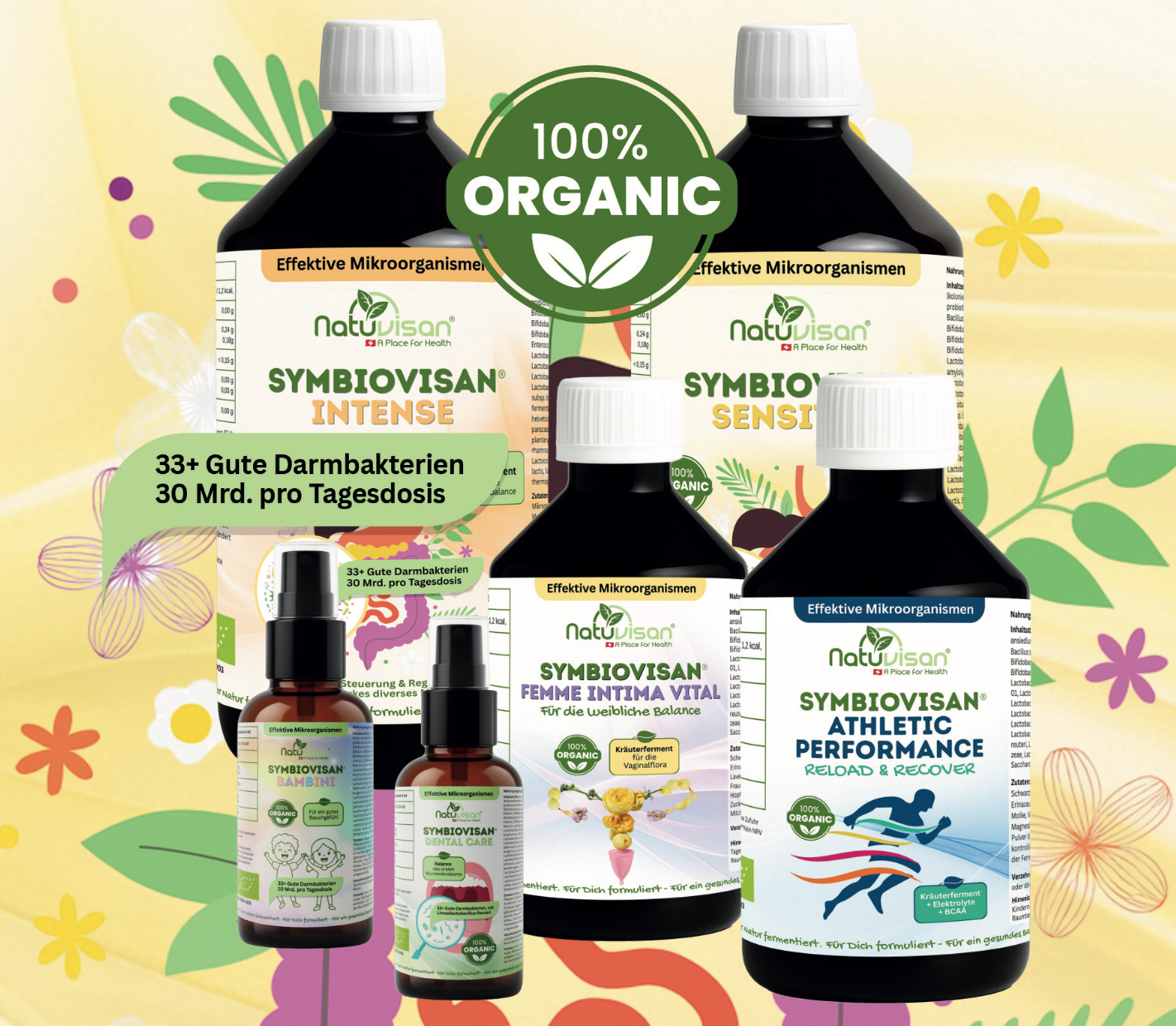 Symbiovisan® Bio INTENSE - Mikrobiom & Leber Elixier – Für gestresste Bäuche 1000 ml