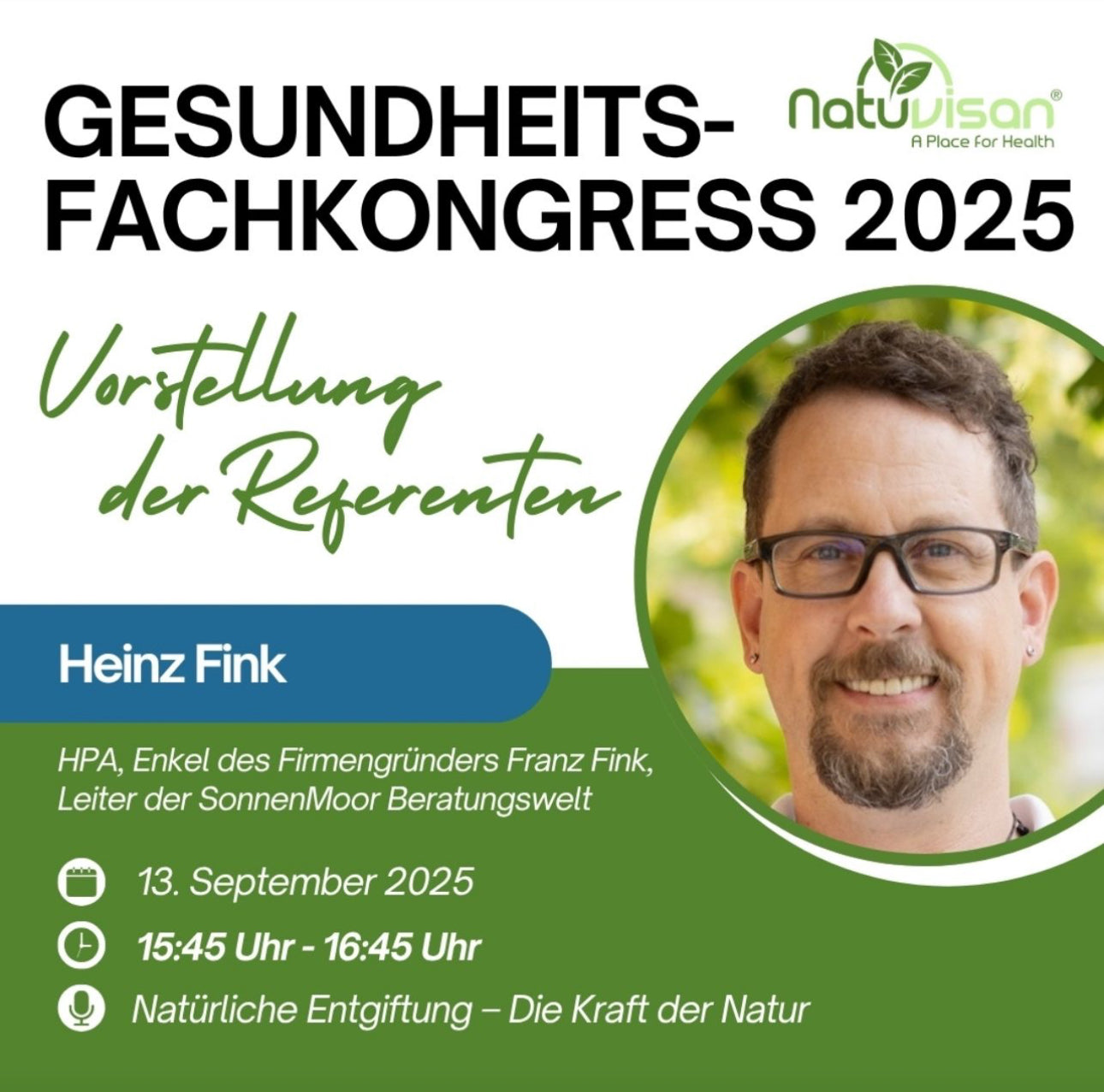 Heilpraktiker Heinz Fink
Natürliche Entgiftung – Die Kraft der Natur
Erfahren Sie, wie Moor und ausgewählte Kräuter dabei helfen können, den Körper sanft zu entlasten und neue Energie zu gewinnen.
Heinz Fink teilt wertvolles Wissen über natürliche Entschlackung und ihre Bedeutung für unser Wohlbefinden.