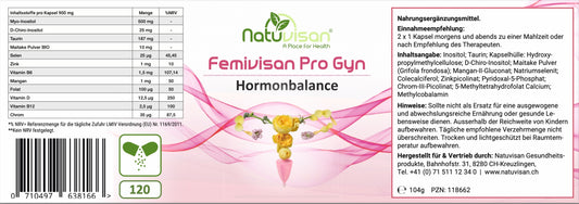 FEMIVISAN GYN - Hormonbalance & Kinderwunsch Aktiv für Mann und Frau - 120 Kapseln