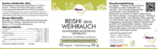 Reishi Pilz Pulver – natürlicher Vitalpilz mit Polysacchariden, Triterpenen und Mineralstoffen, unterstützt Immunsystem, Mikrobiom und antioxidativen Zellschutz.