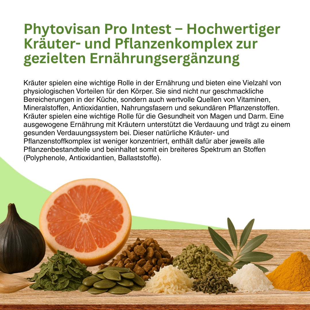 Kräutermischung mit bioaktiven Pflanzenstoffen wie Thymoquinon, Carvacrol, Laurinsäure und Quercetin – natürliche Bestandteile aus Schwarzkümmel, Oregano, Kokosnuss und Grapefruitkern zur gezielten Ergänzung einer vitalstoffreichen Ernährung.