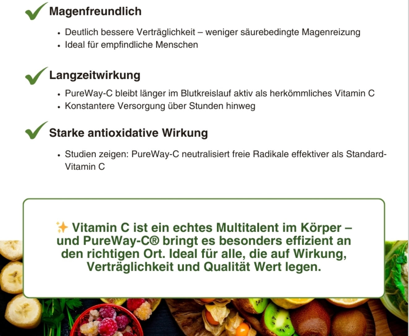 Produktbild der Natuvisan Vitamin C PureWay 712,5 mg Kapseln – natürliche Vitamin-C-Unterstützung für mehr Energie, Schutz vor oxidativem Stress und Stärkung deiner Abwehrkräfte.