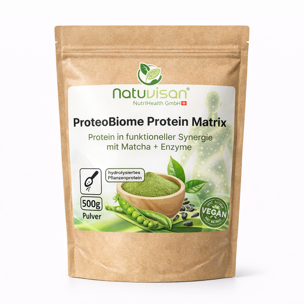 PROTEOBIOME PROTEIN MATRIX pflanzliches Proteinpulver mit Präbiotika, Probiotika und Aminosäuren zur Unterstützung von Darmgesundheit und Regeneration