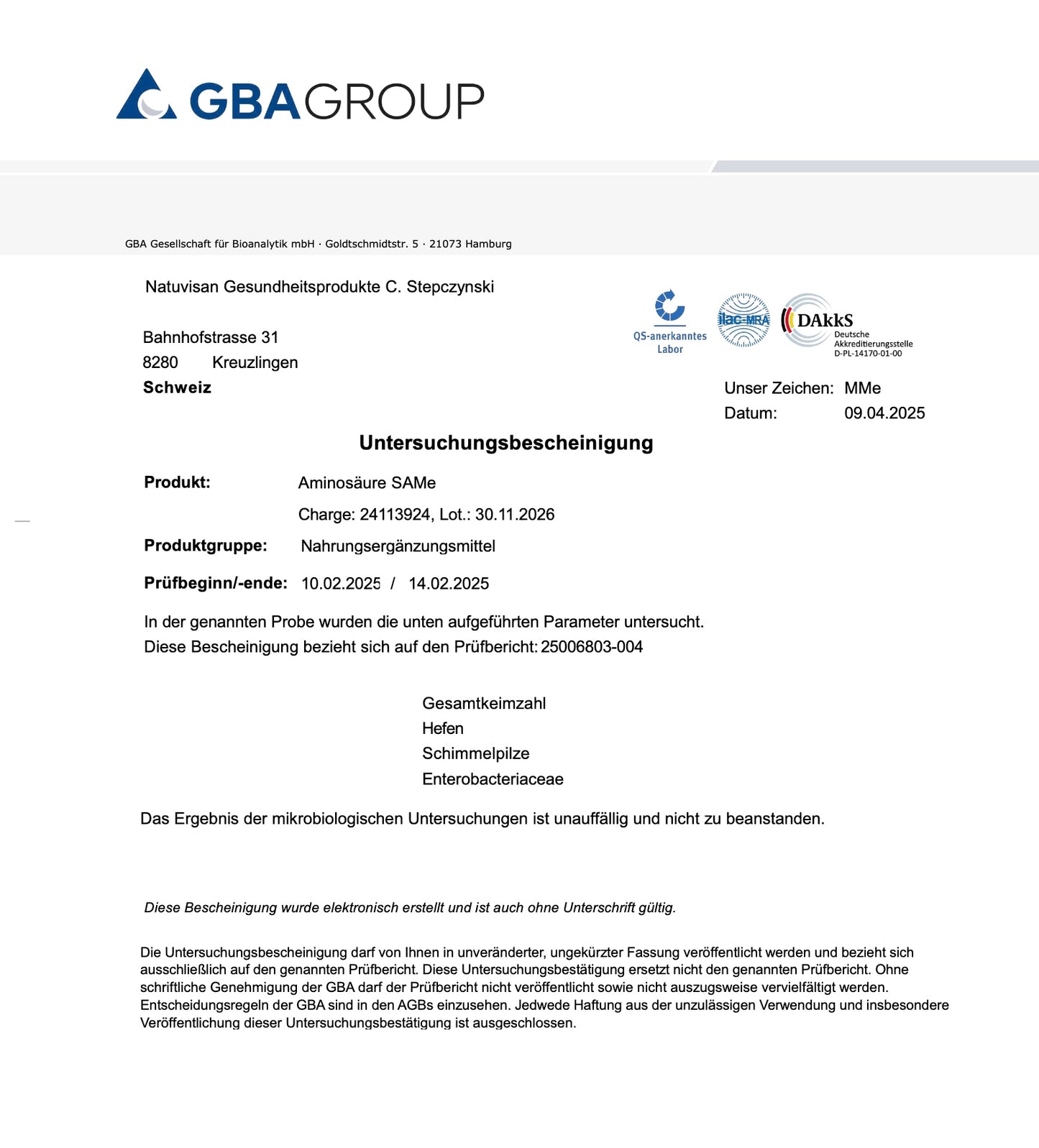 SAMe Adonat® 250 Plus - S-Adenosylmethionin - Methylgruppendonator - 60 Kapseln