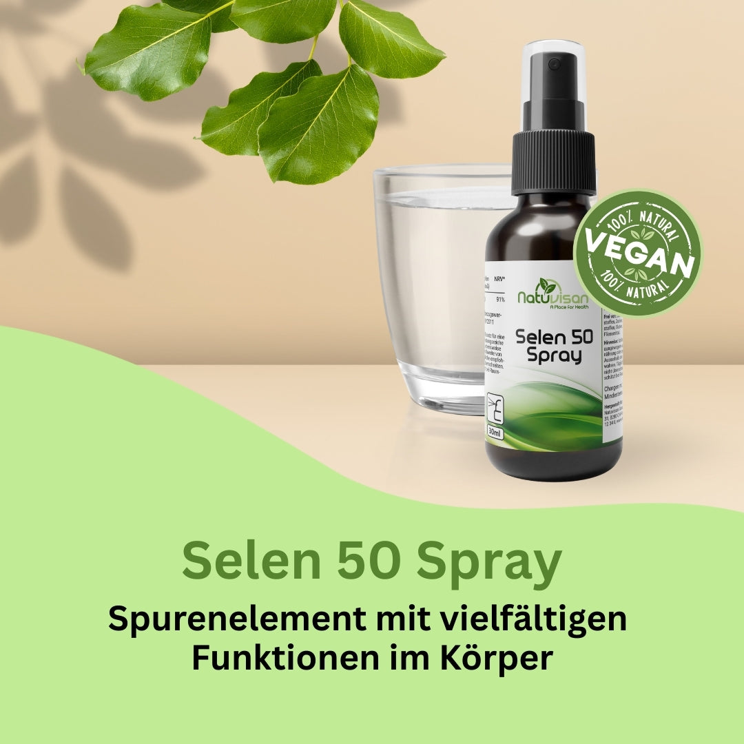 Selen Spray 50 µg – praktisches Nahrungsergänzungsspray mit antioxidativ wirksamem Selen, leicht dosierbar für die tägliche Anwendung