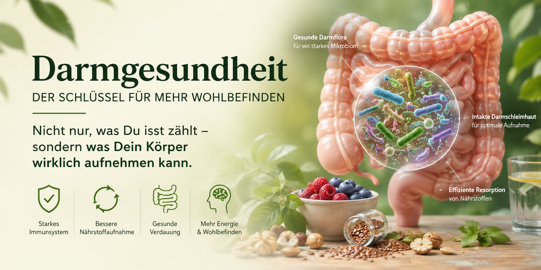 Warum ein gesunder Darm über die Wirkung von Nahrungsergänzungsmitteln entscheidet