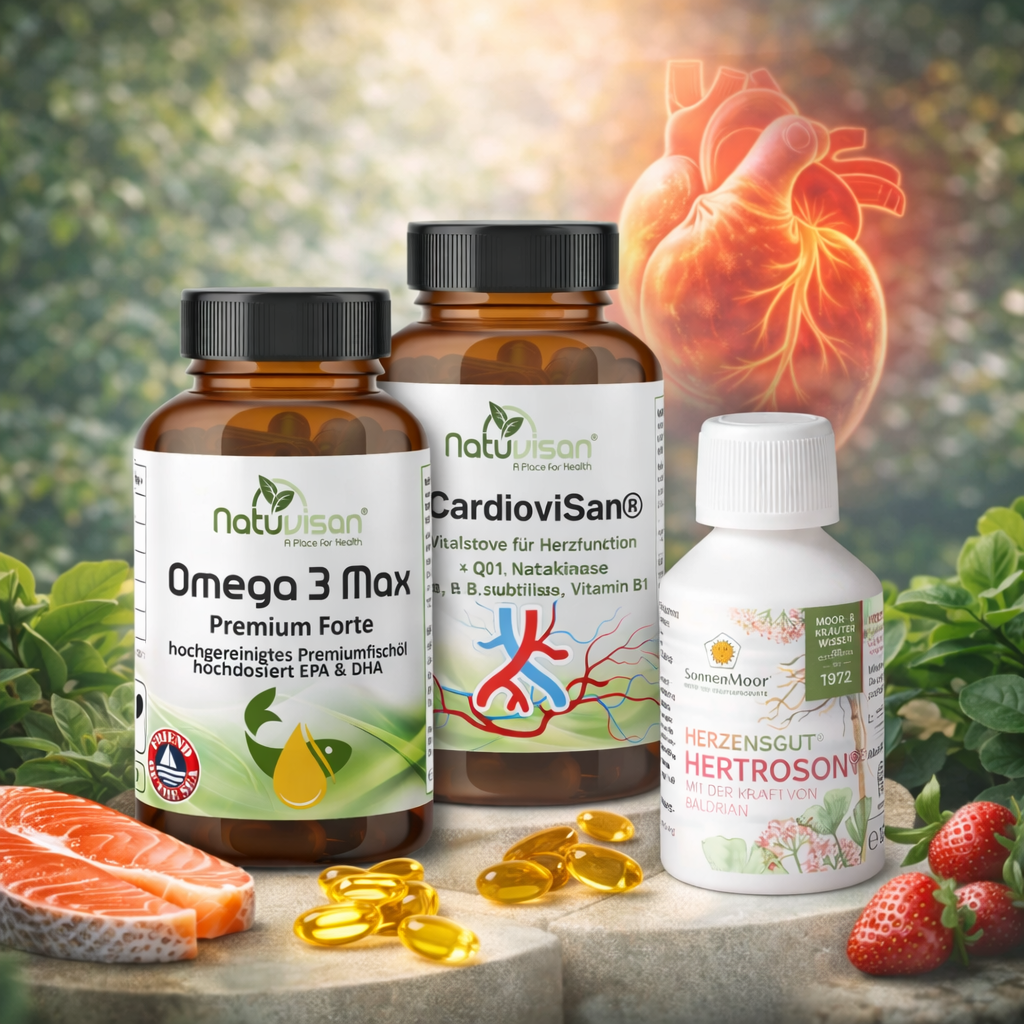 Herz und Blutgefaesse als Symbol für gesunde Durchblutung und Vitalitaet