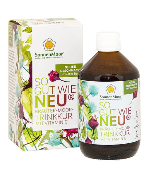 Kräuter-Moor Trinkkur mit Roter Bete und Vitamin C von SonnenMoor, 500 ml.