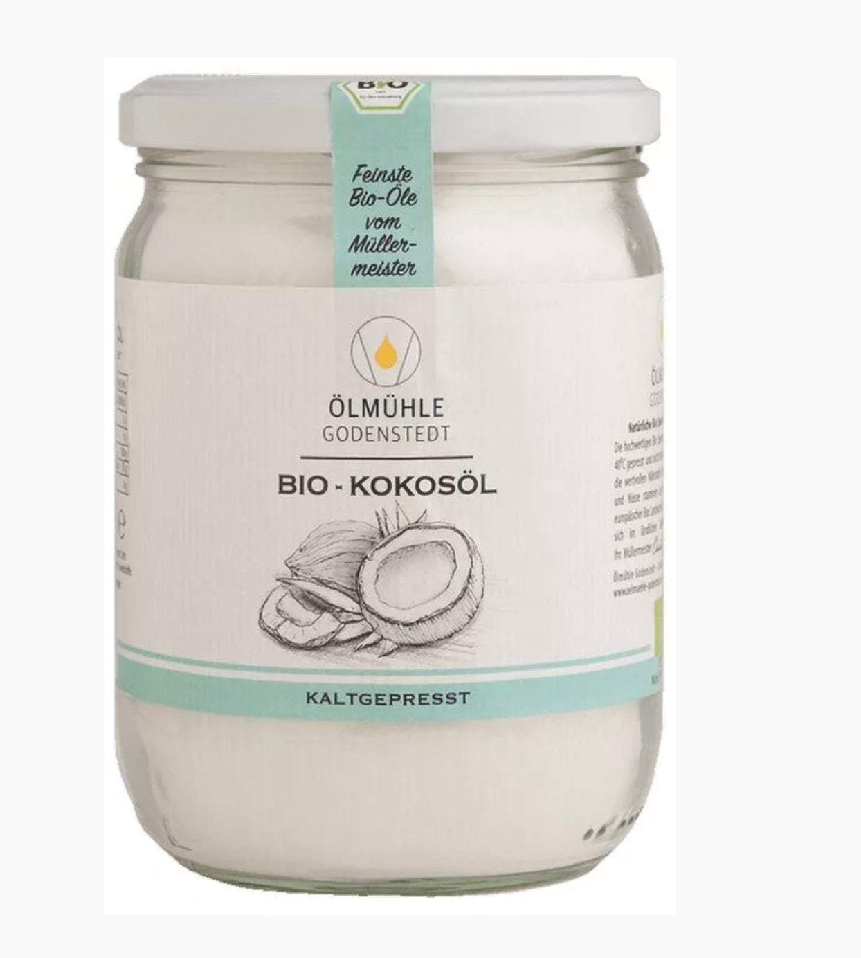 Bio Kokosöl kaltgepresst 50% Laurinsäure - 500 ml