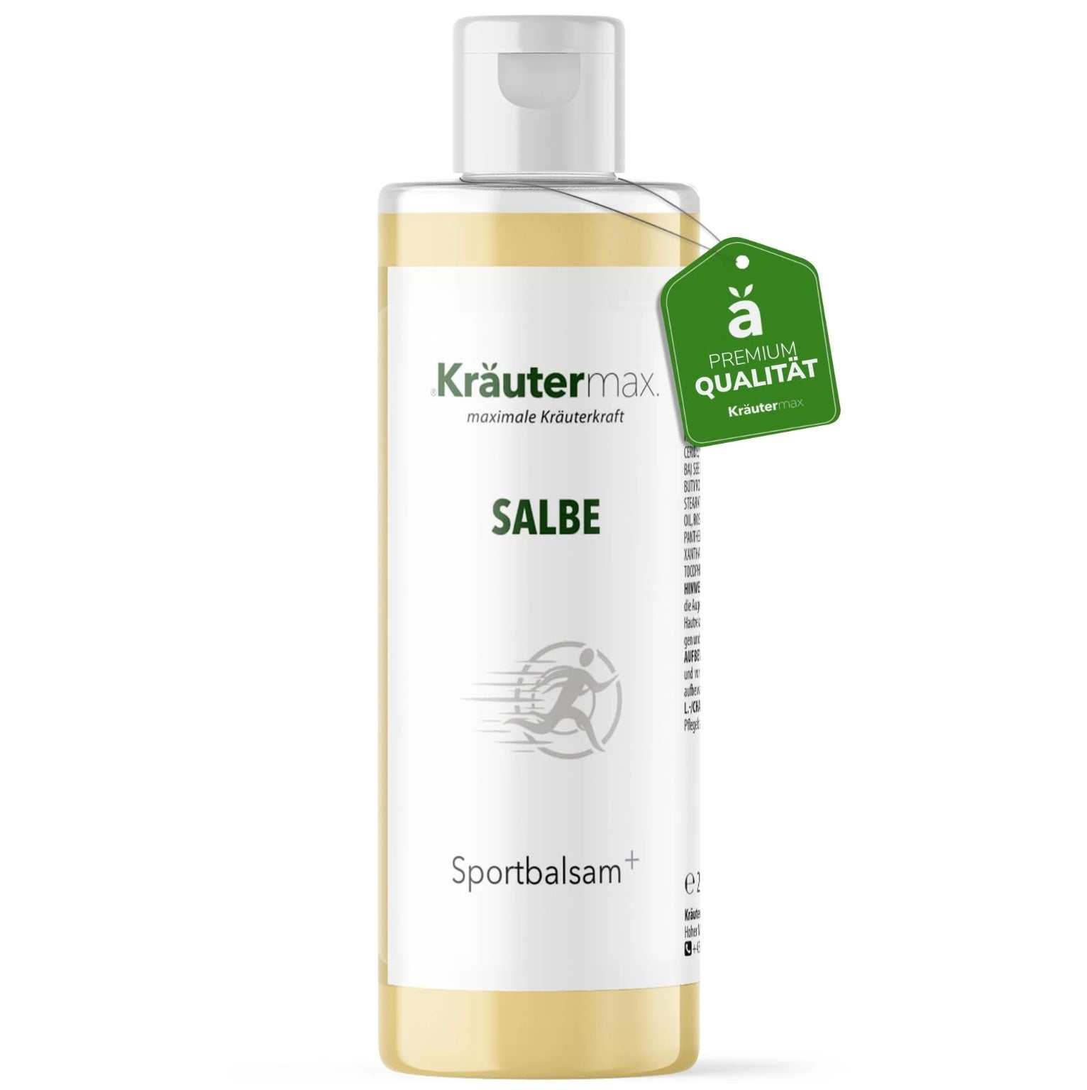 Kräutermax Sport Balsam - 250 ml Flasche mit hochwertigem Inhaltsstoffen zur Förderung der Durchblutung.