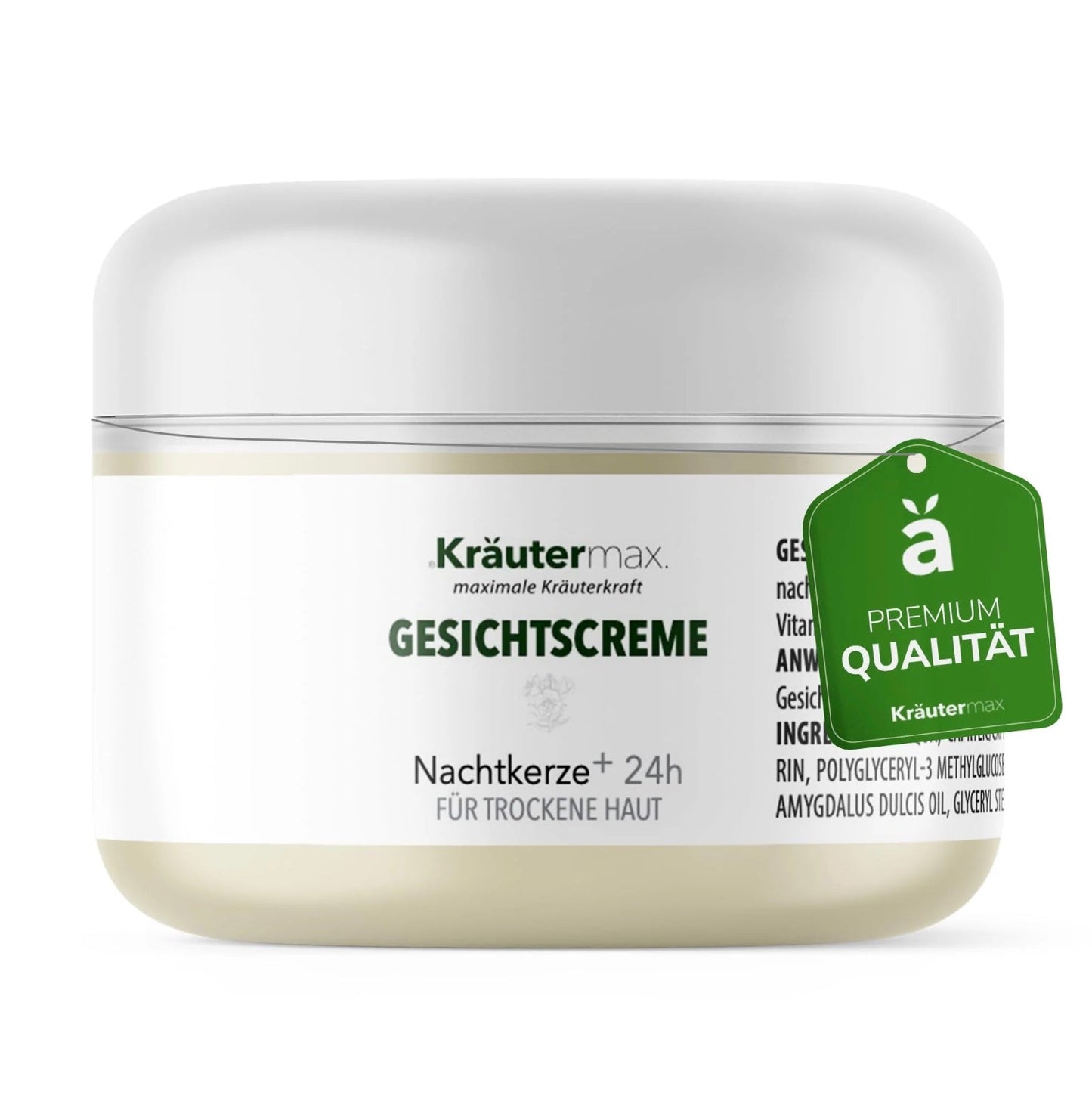 Kräutermax Nachtkerzenöl Gesichtscreme 50 ml, reichhaltige Pflege für trockene Haut.