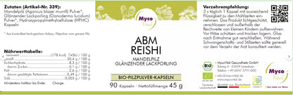 MycoVital BIO Vitalpilz ABM-REISHI  Bio- Pilzpulver 500 mg- 90 Kapseln