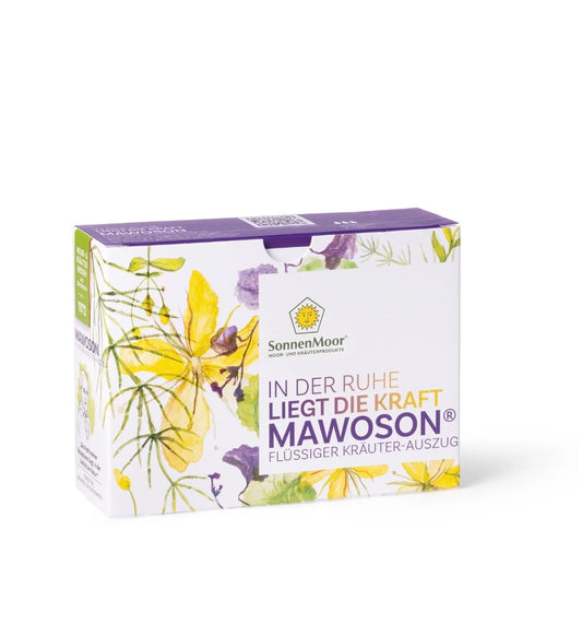 Mawoson® Kräuterauszug von SonnenMoor mit 19 traditionellen Pflanzen – ideal für anspruchsvolle Alltagssituationen, Schule und Beruf. Naturrein und ohne Zusätze.