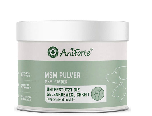 AniForte MSM Pulver Hunde, Katzen und Pferde - 300g