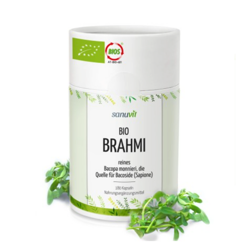 Sanuvit Brahmi Bacopa monnieri BIO 500 mg - 180 Kapseln