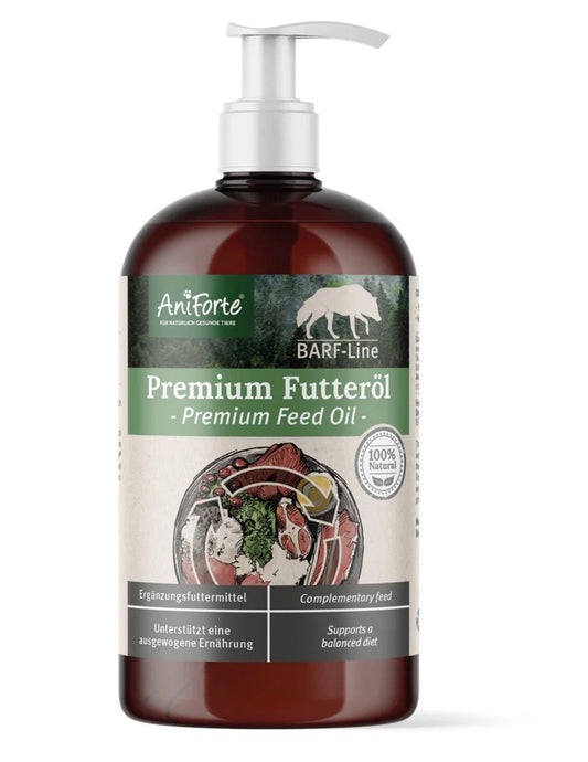 AniForte - BARF-Line Premium Omega 3-6 Futteröl - Essentielle Fettsäuren - 500 ml