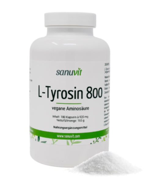 L-Tyrosin 800 mg vegan - 180 Kapseln