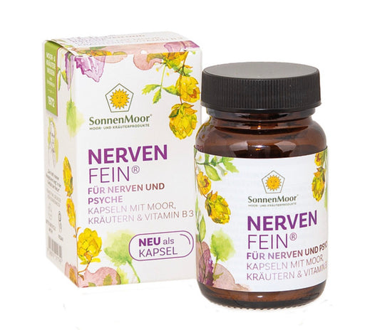 SonnenMoor NERVENfein® Entspannung & Innere Ruhe - 30 Kapseln✓ Nerven und Psyche✓ Der Vitamin B3-Gehalt trägt zur normalen Funktion des Nervensystems, Psyche bei✓ Unterstützt die normalen psychischen Funktionen✓ Für eine milde