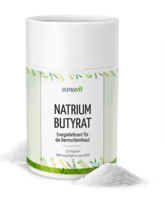 Natriumbutyrat 500 mg - Quelle für Buttersäure - 120 Kapseln