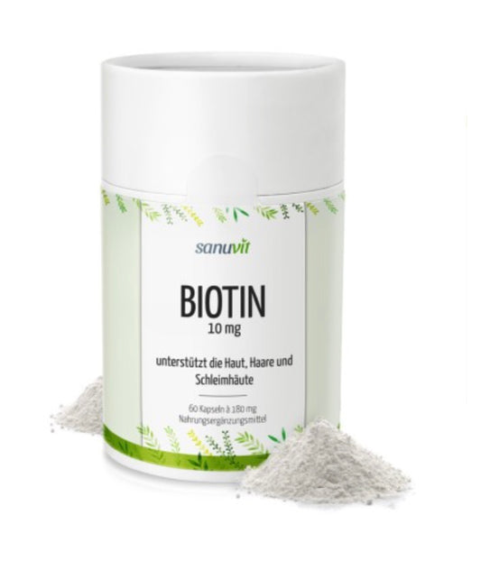 Biotin 10 mg - Haut, Haare & Schleimhäute - 60 Kapseln