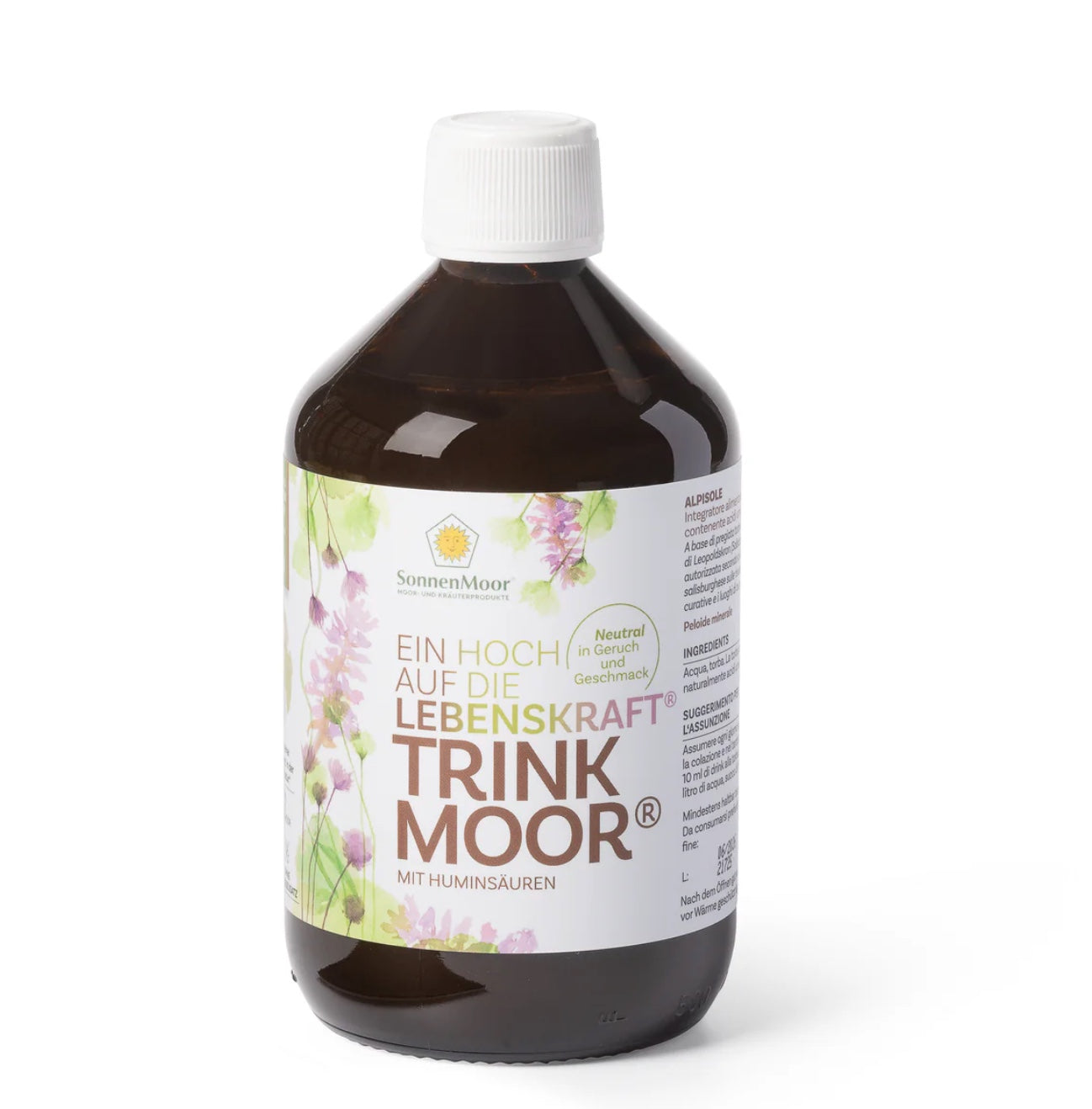 SonnenMoor Trinkmoor® mit Huminsäure in der Glasflasche vegan 500 ml