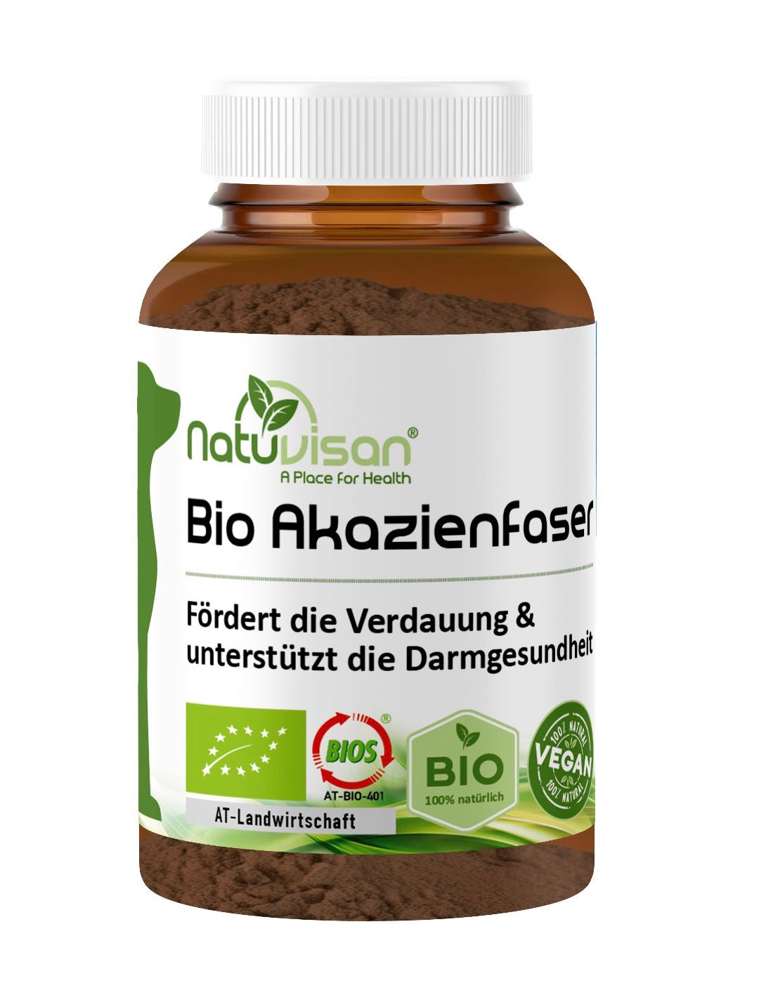 BIO AKAZIENFASER PULVER zertifiziert - Darmregulation für Hund & Katze - 100g