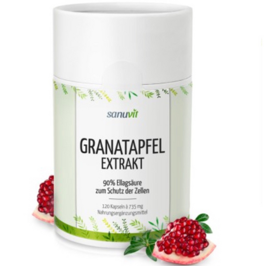 Granatapfel Extrakt 90% Ellagsäure pro Kapsel - Zellschutz - 2 Monate - 120 Kapseln