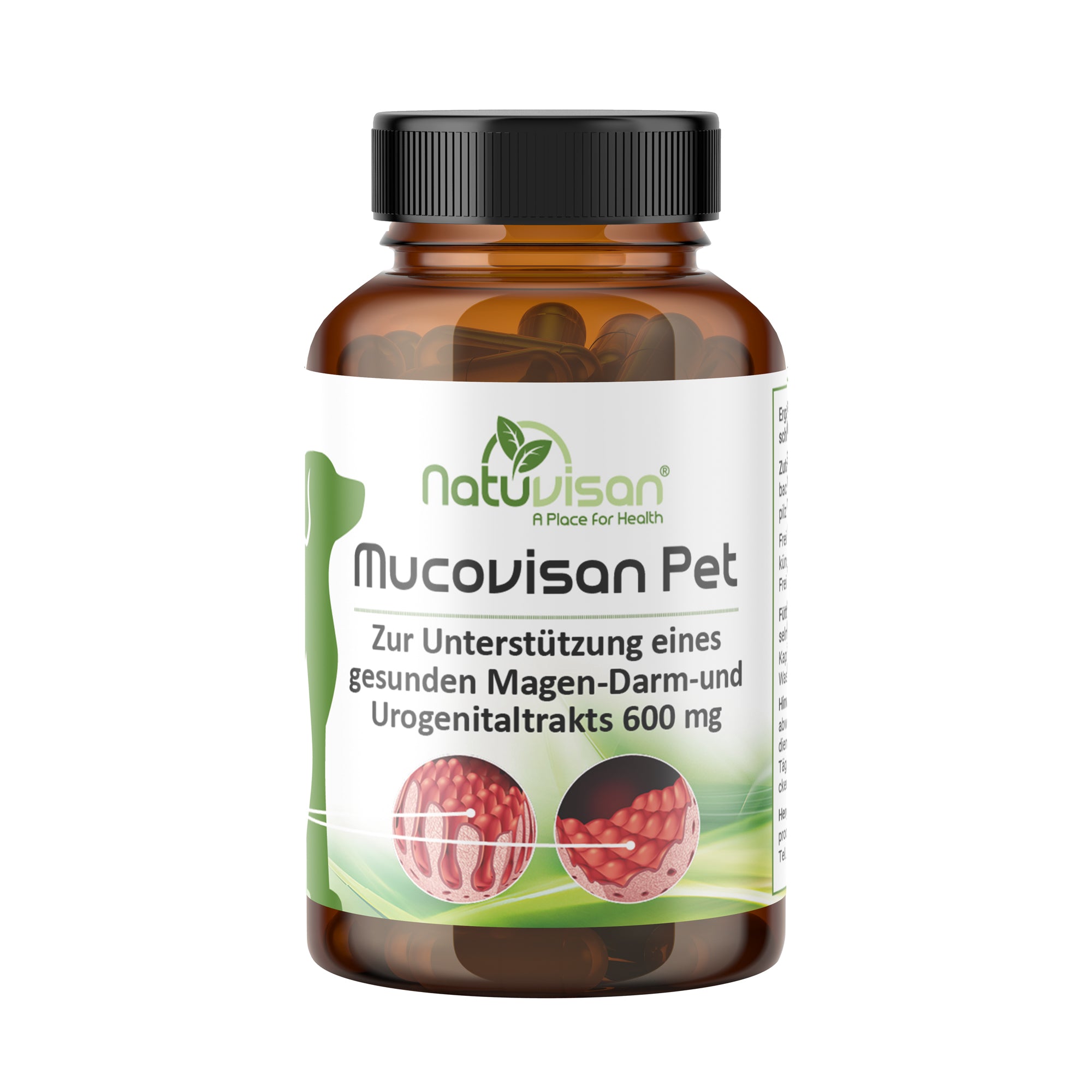 MUCOVISAN PET Mucosa Zell-Vitalstoffkomplex + Vitalpilz für Katzen und Hunde 600 mg - 60 Kapseln