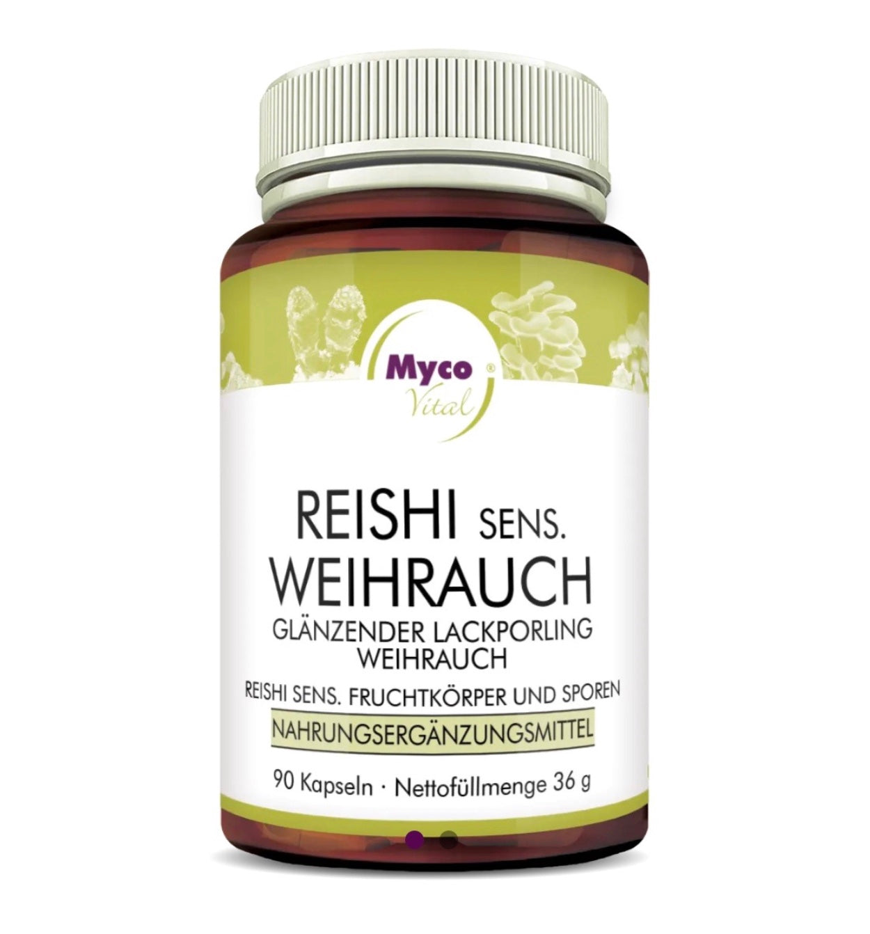 Reishi Extrakt in Kapseln – traditioneller Heilpilz Ganoderma lucidum, reich an Beta-Glucanen, Triterpenen und Spurenelementen zur ernährungsphysiologischen Ergänzung.