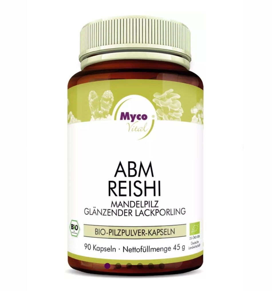 Bio Pilzpulvermischung mit Agaricus blazei Murill und Reishi – natürliche Kombination aus zwei Vitalpilzen zur Unterstützung von Immunsystem, Zellschutz und innerer Balance.