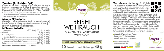 Bio Reishi Pilz und Weihrauchharz – naturbelassene Rohstoffe für hochwertige Nahrungsergänzung von NATUVISAN
