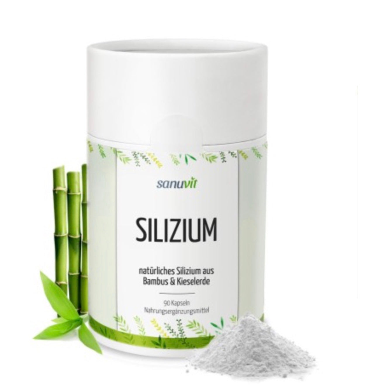 Silizium (Nanosilizea) Kapseln mit natürlicher Kieselsäure aus Bambus und Kieselerde, kombiniert mit Calcium und Spurenelementen. Dank Nanosilizea-Technologie besonders gut im Dünndarm aufnehmbar. Unterstützen ernährungsphysiologisch die Versorgung von Haut, Haaren, Nägeln und Bindegewebe, fördern die Elastizität der Haut, kräftige Haare und feste Nägel sowie die Stabilität des Gewebes. Praktische Nahrungsergänzung zur gezielten Versorgung mit Silizium und Mineralstoffen.