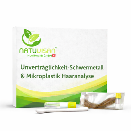 Kombi-Haaranalyse Testkit für Unverträglichkeiten, Schwermetalle und Mikroplastik
