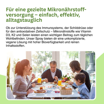 Natuvisan Hoch bioverfügbares Selen Spray – 50 µg pro Dosis, unterstützt normale Schilddrüsenfunktion und antioxidative Prozesse im Körper