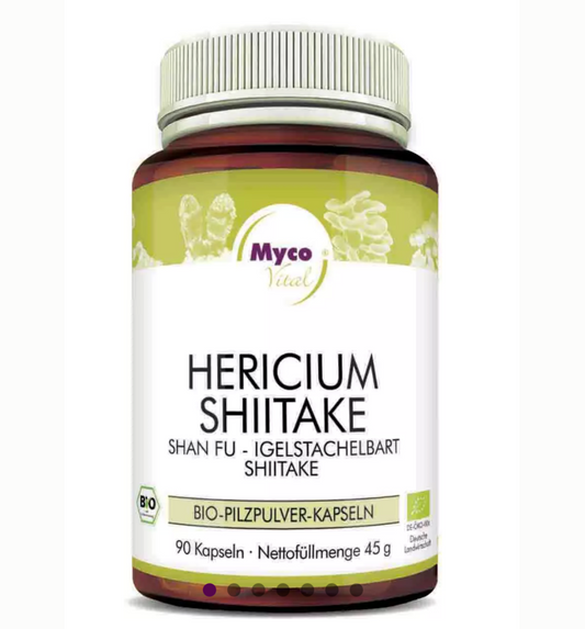 Hericium & Shiitake Bio Kapseln von NATUVISAN – hochwertige Vitalpilze aus kontrolliert biologischem Anbau
