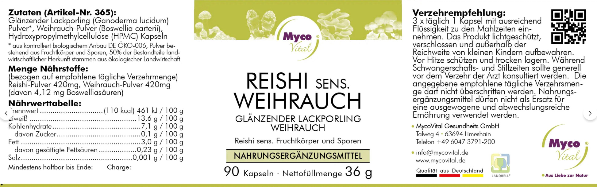 Reishi Pilz Pulver – natürlicher Vitalpilz mit Polysacchariden, Triterpenen und Mineralstoffen, unterstützt Immunsystem, Mikrobiom und antioxidativen Zellschutz.