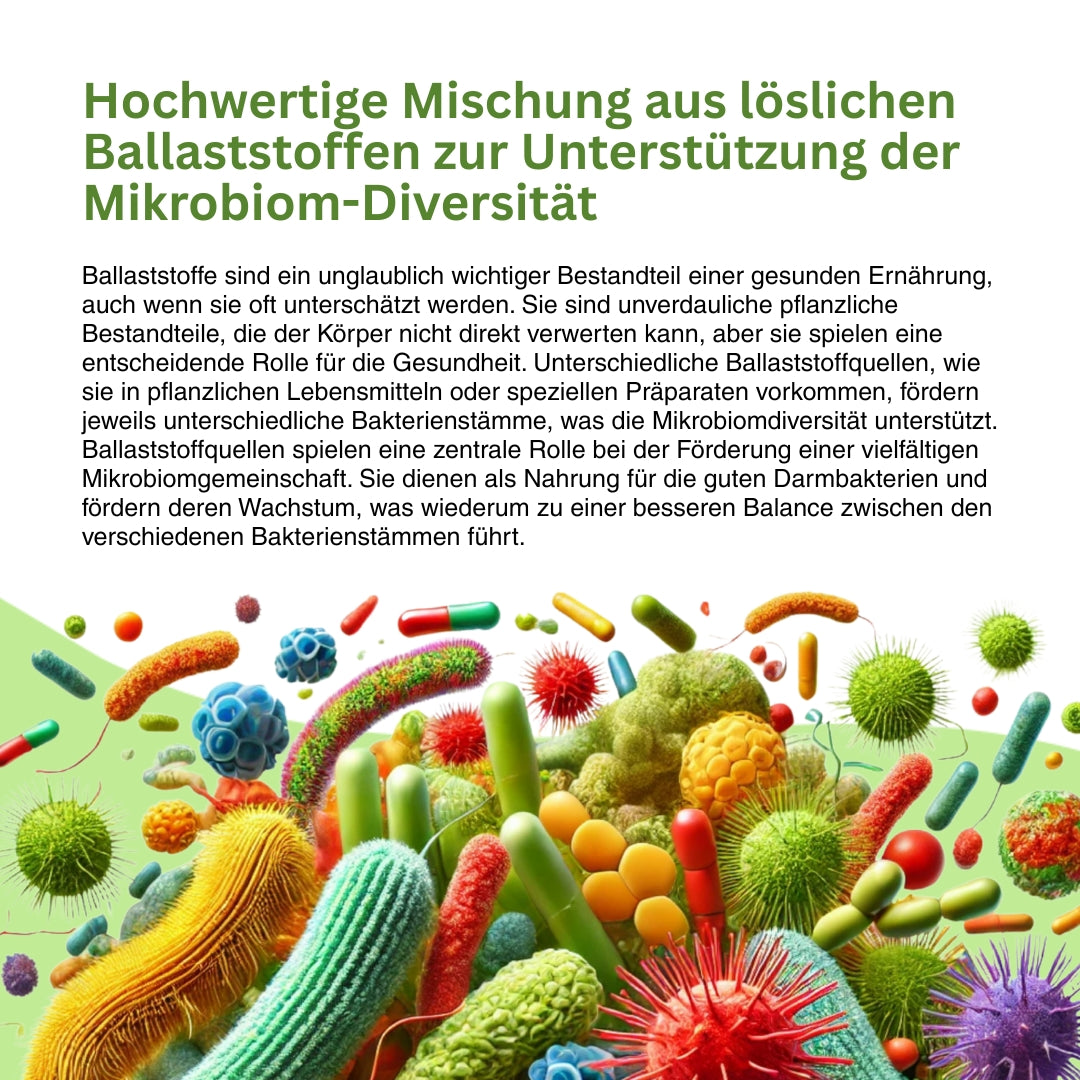 Symbolische Darstellung der stabilen Darmbarriere durch kurzkettige Fettsäuren – zeigt, wie Butyrat die Tight-Junctions stärkt und lösliche Ballaststoffe mit Immunzellen und biologischen Schutzmechanismen interagieren.