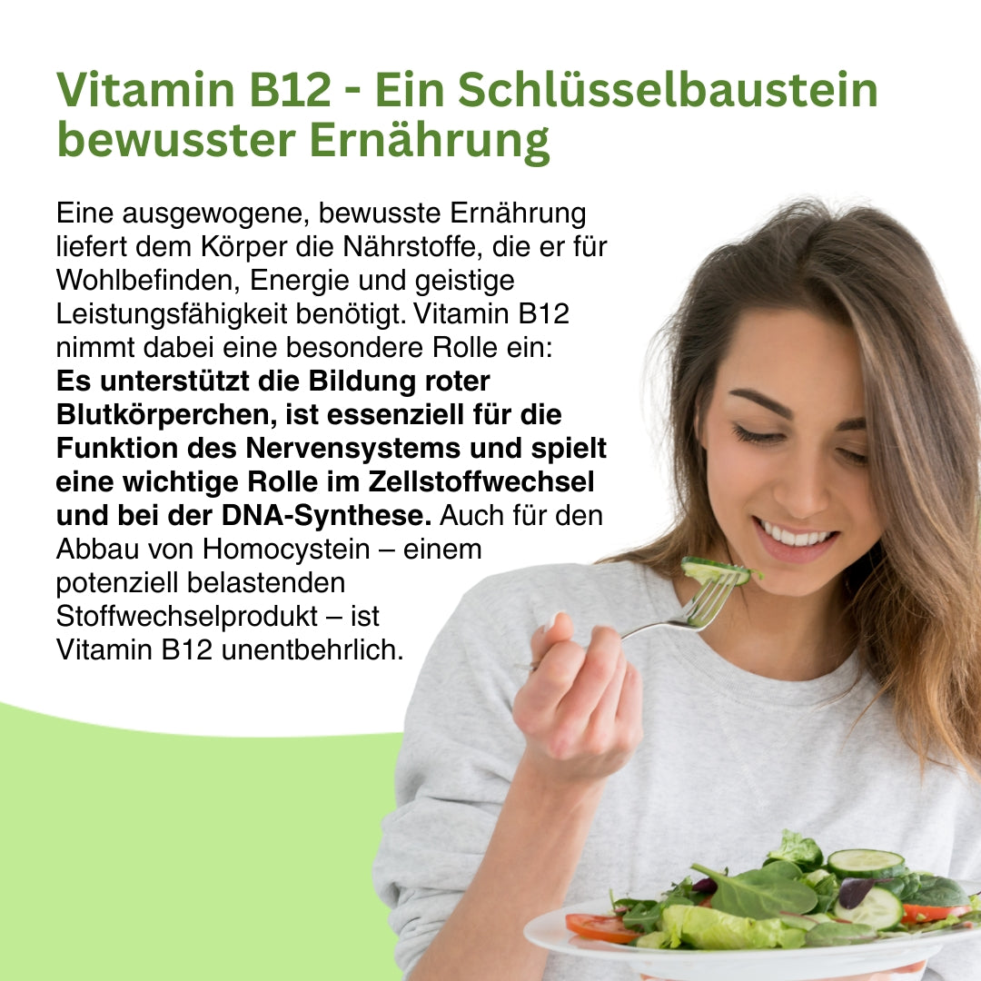 Natuvisan Vitamin B12 Tropfen hochdosiert – mikrofeine Lösung für schnelle Aufnahme, ideal für Veganer, Ältere oder bei unausgewogener Ernährung