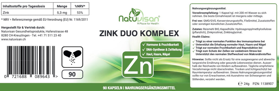 Infografik zur Wirkung von Zink auf die Immunabwehr – zeigt, wie Zink die Funktion der Immunzellen stärkt und zur Abwehr von Infekten sowie zum Schutz vor oxidativem Stress beiträgt.