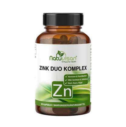 ZINK DUO KOMPLEX - Hoch bioverfügbares Zink - 90 Kapseln